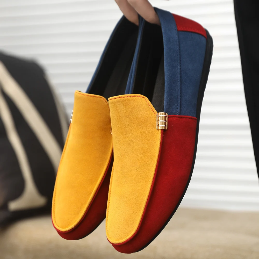 Mens Fashion Trainers - รองเท้าโลฟเฟอร์ผู้ชาย รองเท้าลำลองผู้ชาย ระบายอากาศได้ดี รองเท้าผ้าใบแฟชั่น สวมใส่สบาย รองเท้าโลฟเฟอร์แบบเรโทรทำมือ