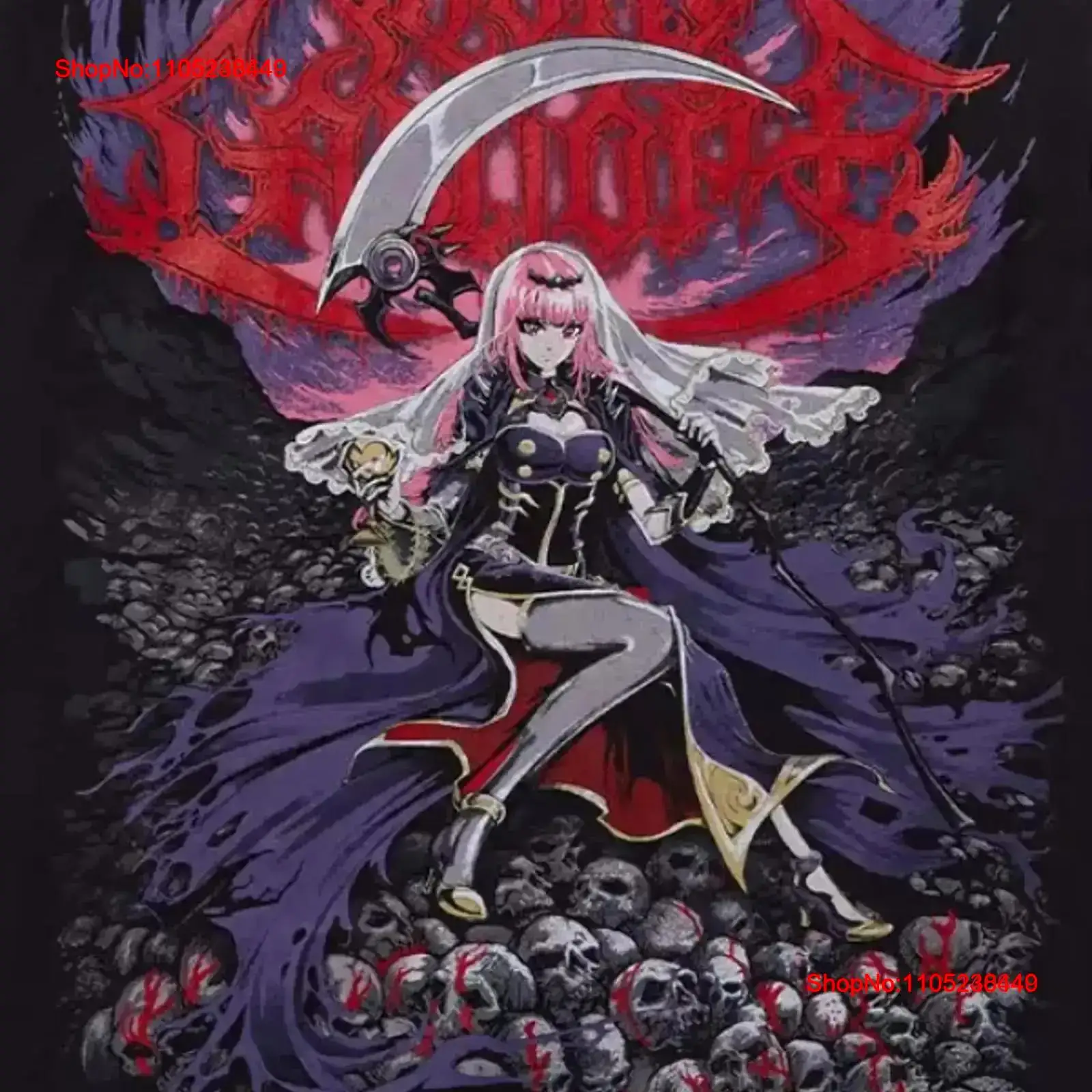 Men'S Fashion X - เสื้อยืด Ghost X Mori Calliope Metalcropolis