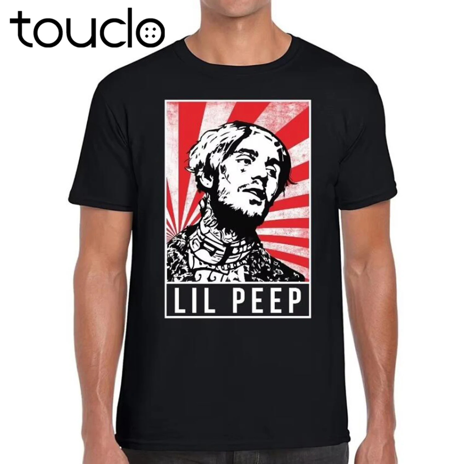 Poster Men Fashion - เสื้อยืดสีดำลายโปสเตอร์ Lil Peep Rapper Tribute แบรนด์ใหม่