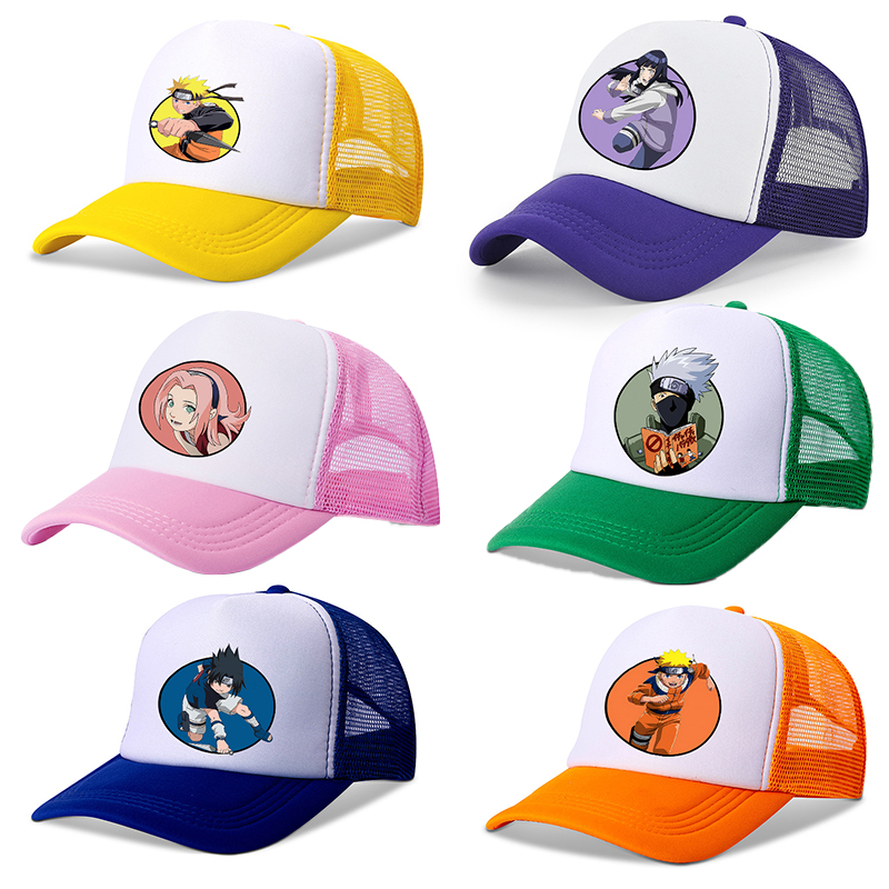 Men'S Fashion With Hat - หมวกเบสบอลเด็กผู้ชายลายการ์ตูนนารูโตะ หมวกกันแดด หมวกฮิปฮอปแฟชั่น หมวกตาข่ายลำลอง หมวกสำหรับพ่อแม่ลูก รุ่นใหม่
