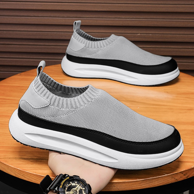Mens Fashion Trainers - 2025 รองเท้าผู้ชายใหม่Breathableตาข่ายผ้าใบรองเท้าแฟชั่นถุงเท้ายืดหยุ่นรองเท้าวิ่งรองเท้าสบายรองเท้าผ้าใบผู้ชาย...