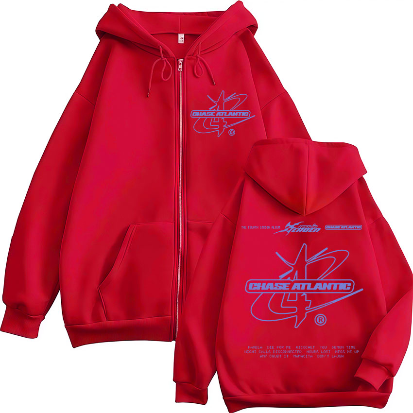 เสื้อฮู้ดซิปพิมพ์ลายวงร็อค Cha - Mens Fashion Zip Up Hoodies บทวิจารณ์และราคา