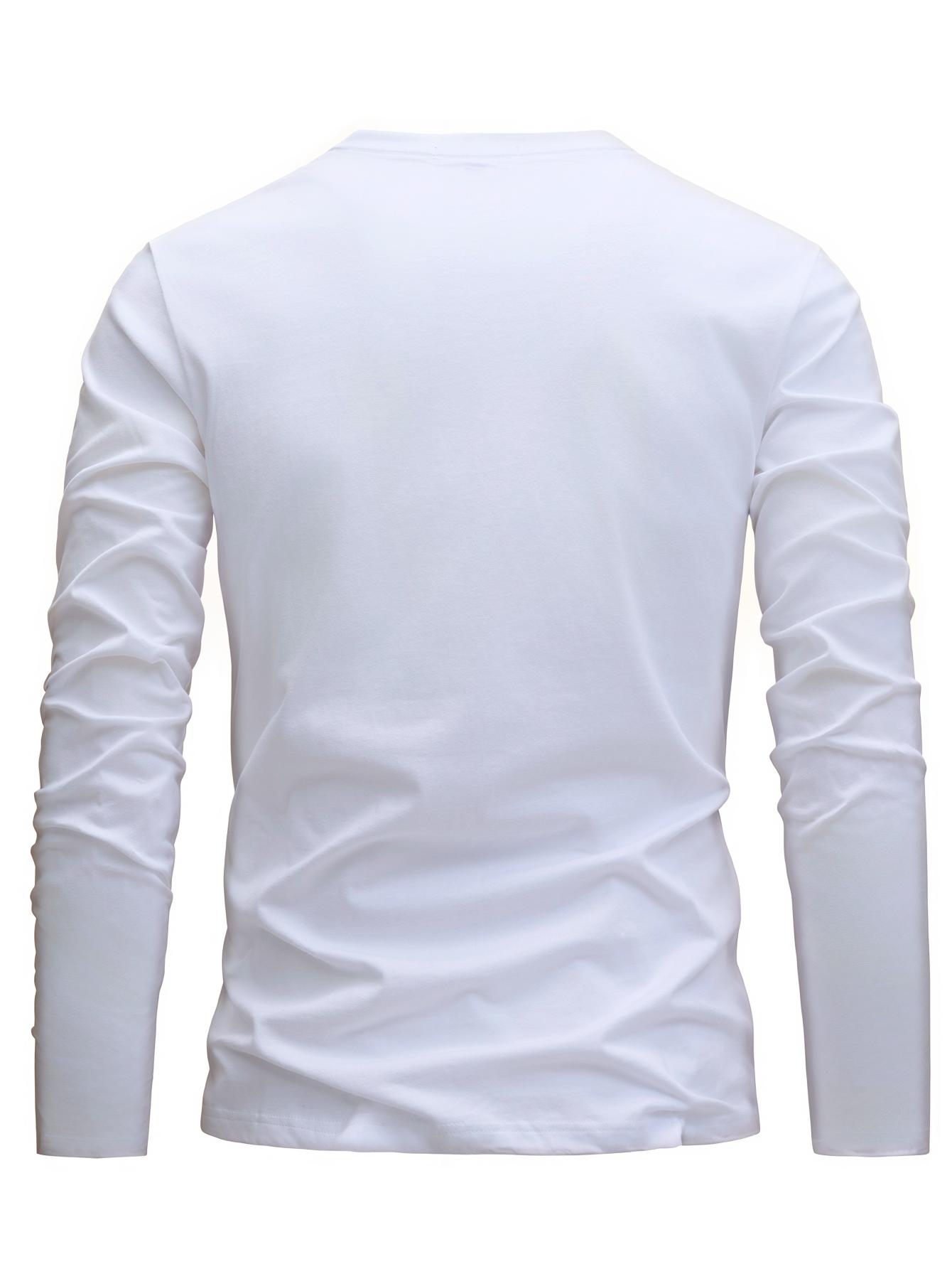 เสื้อยืดแขนยาวคอกลมสำหรับผู้ชา - Mens Fashion Clothes บทวิจารณ์และราคา