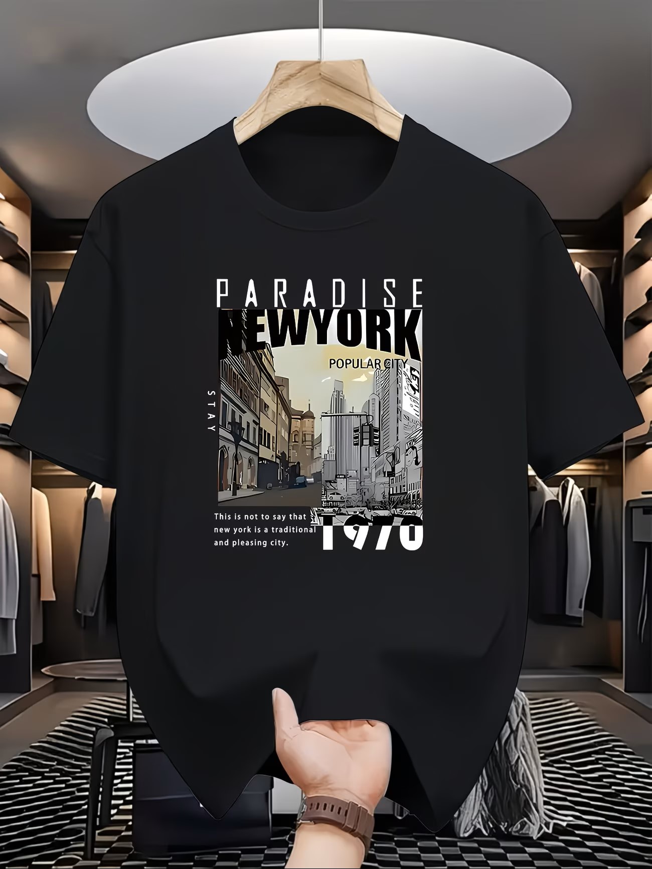 เสื้อยืดแขนสั้นพิมพ์ลาย PARADI - Men'S Fashion New York บทวิจารณ์และราคา