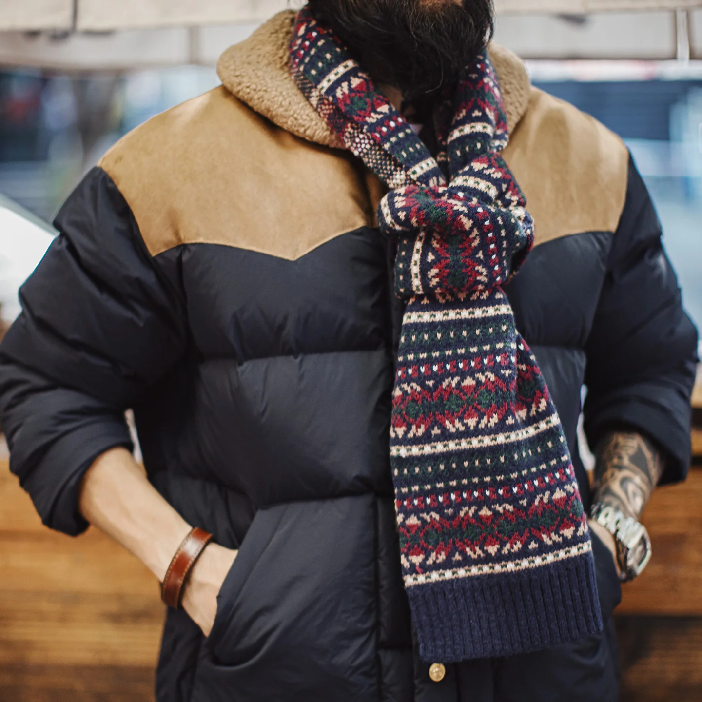 ชุดผ้าพันคอและหมวกไหมพรมลาย Fa - Men'S Fashion With Hat บทวิจารณ์และราคา