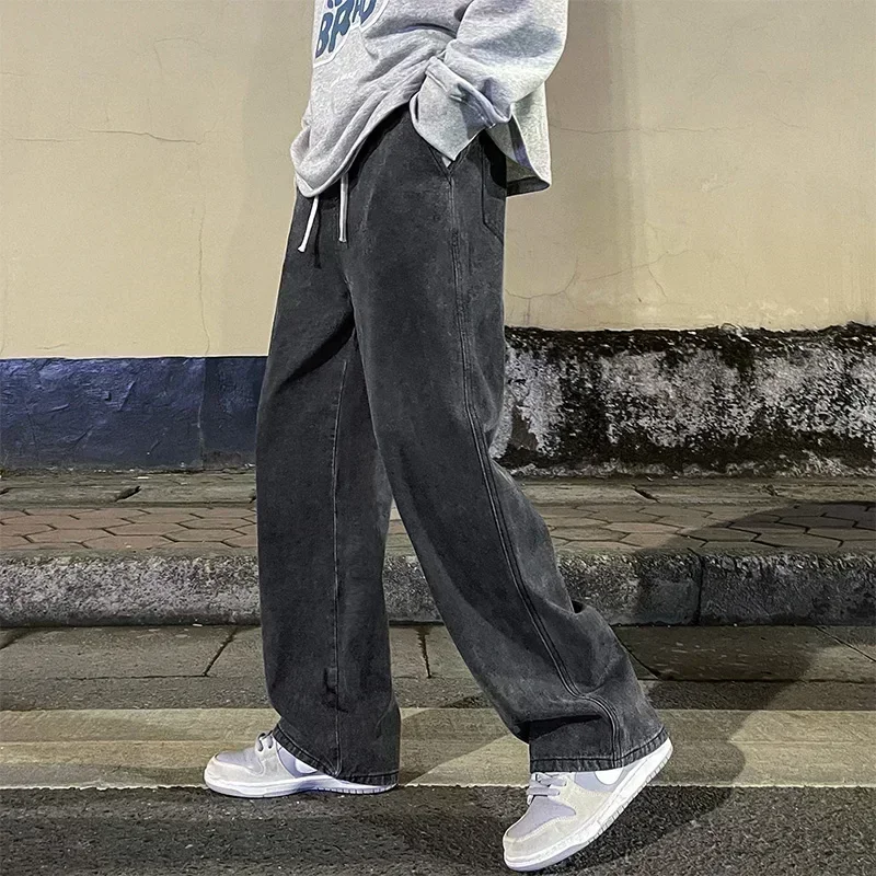 กางเกงยีนส์ผู้ชายสไตล์เกาหลี แ - Men'S Fashion Grey Jeans บทวิจารณ์และราคา