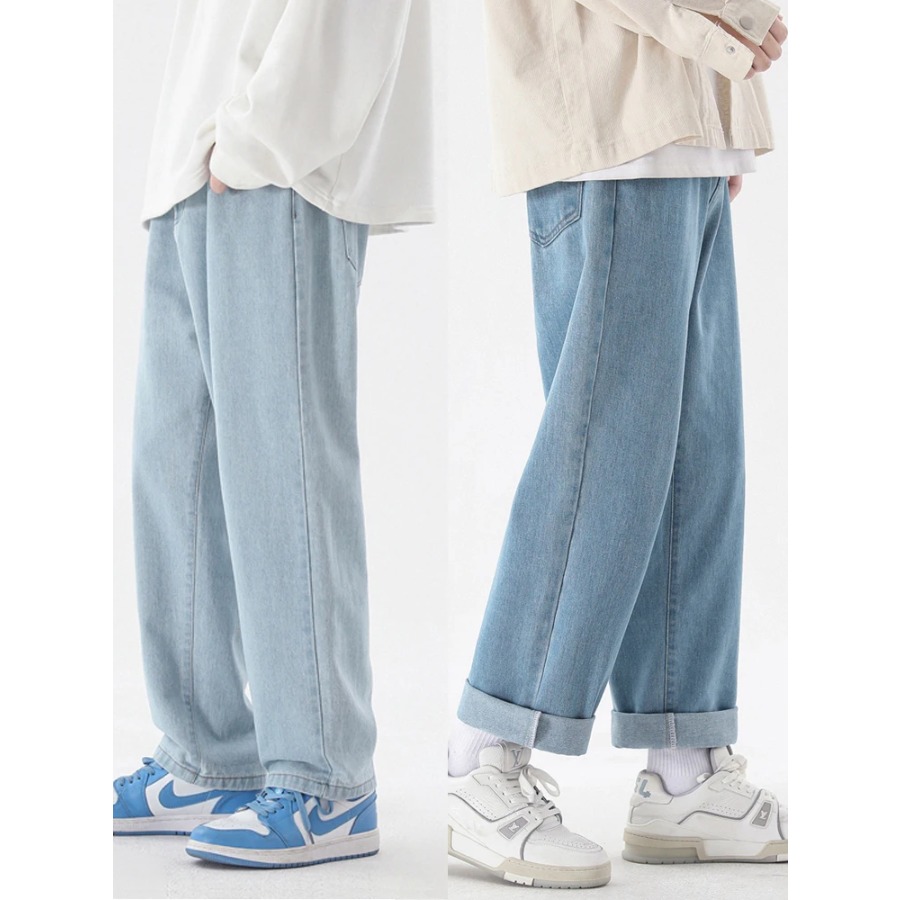 กางเกงยีนส์ผู้ชายสไตล์เกาหลีให - Men'S Fashion Grey Jeans บทวิจารณ์และราคา