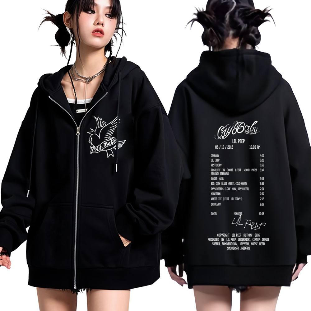 เสื้อฮู้ดซิปกราฟิกอัลบั้ม Cry  - Mens Fashion Zip Up Hoodies บทวิจารณ์และราคา