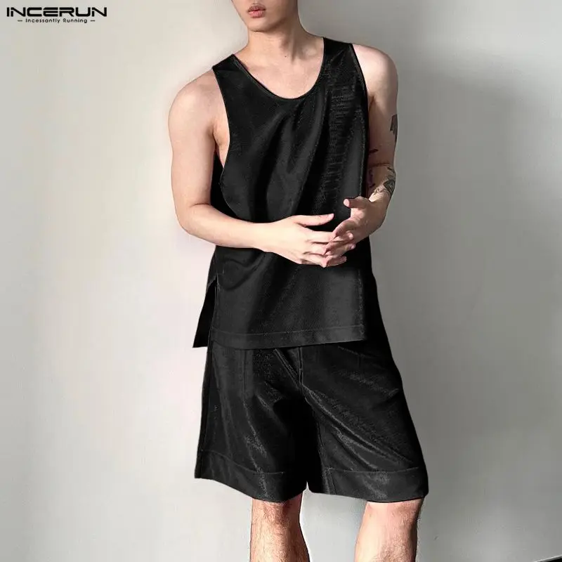 INCERUN ชุดผู้ชาย เสื้อกล้ามคอ - Mens Fashion Summer บทวิจารณ์และราคา