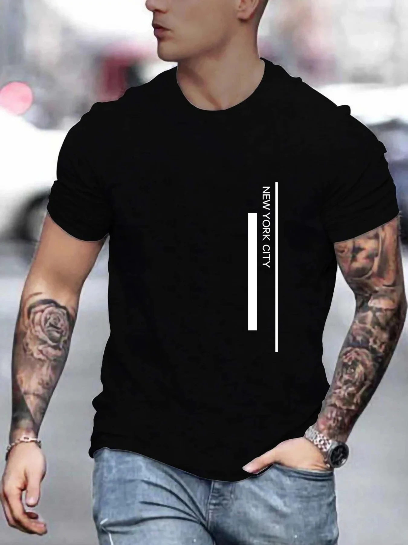 แฟชั่น NEW YORK CITY เสื้อยืดพ - Men'S Fashion New York บทวิจารณ์และราคา