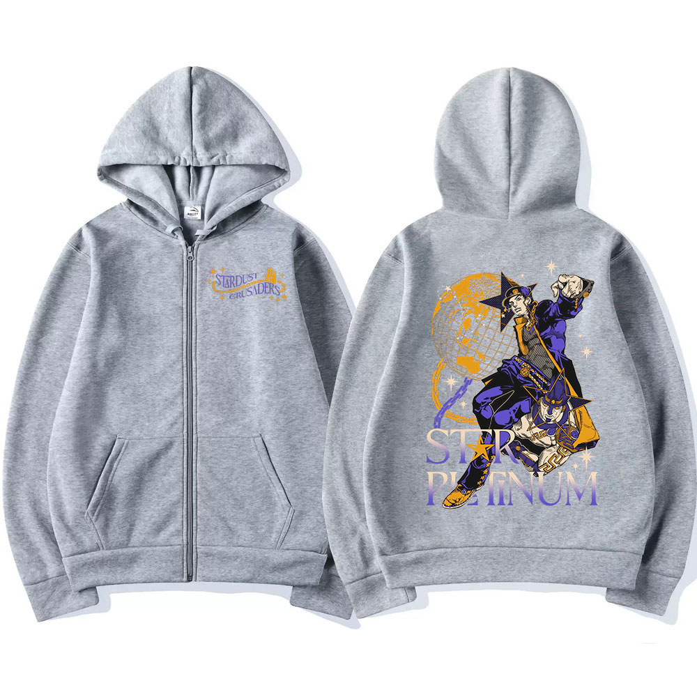 เสื้อฮู้ดซิปอนิเมะ Jojo's Biza - Mens Fashion Zip Up Hoodies บทวิจารณ์และราคา