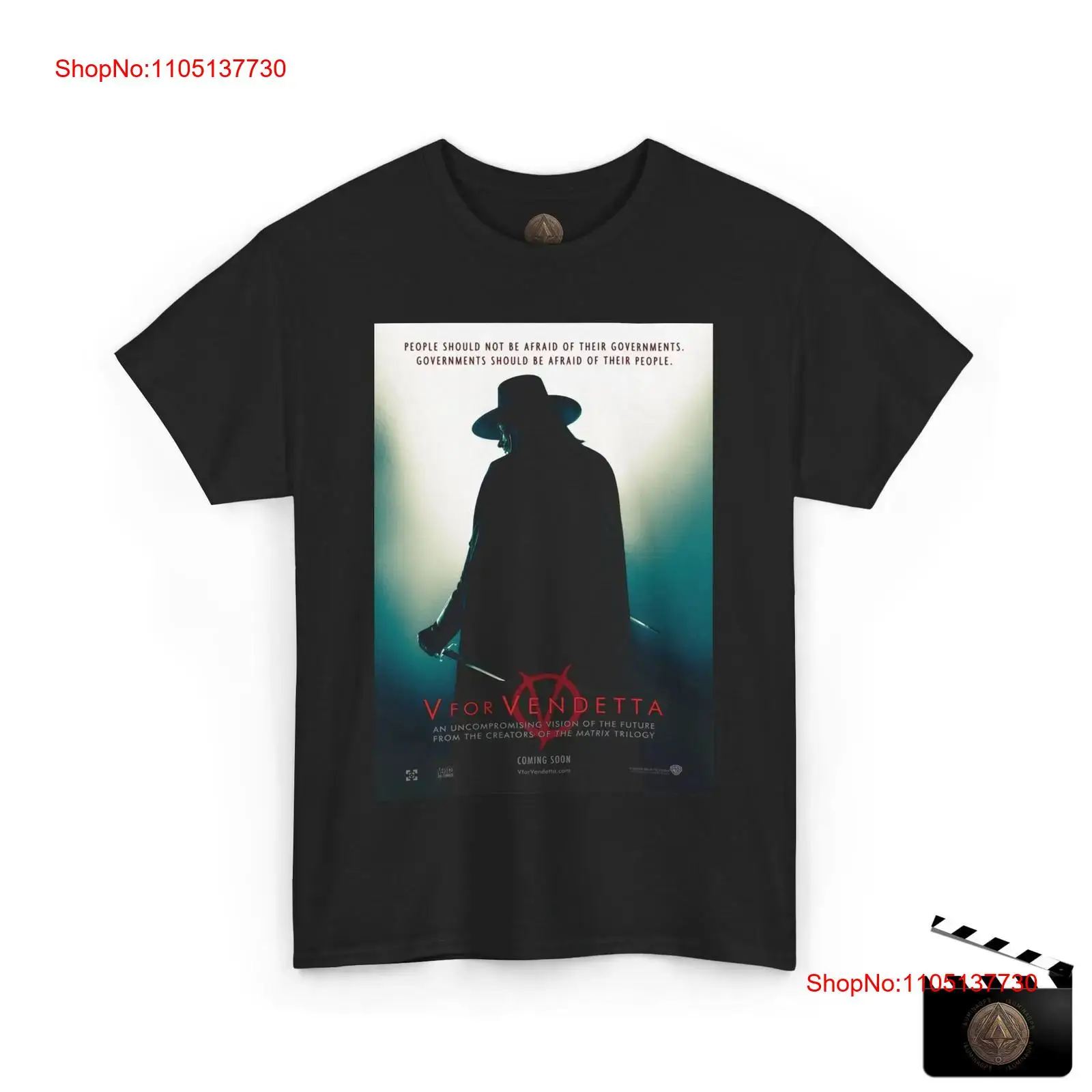 เสื้อยืดลายโปสเตอร์ภาพยนตร์วี  - Poster Men Fashion บทวิจารณ์และราคา