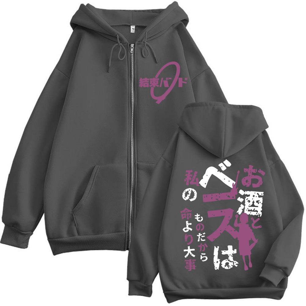 อะนิเมะ BOCCHI THE ROCK Kikuri - Mens Fashion Zip Up Hoodies บทวิจารณ์และราคา
