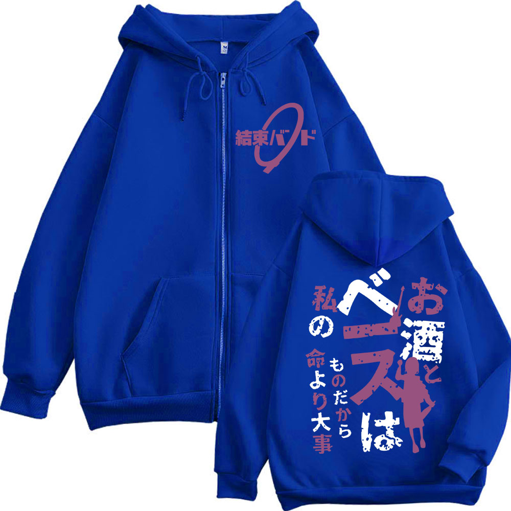 อะนิเมะ BOCCHI THE ROCK Kikuri - Mens Fashion Zip Up Hoodies บทวิจารณ์และราคา