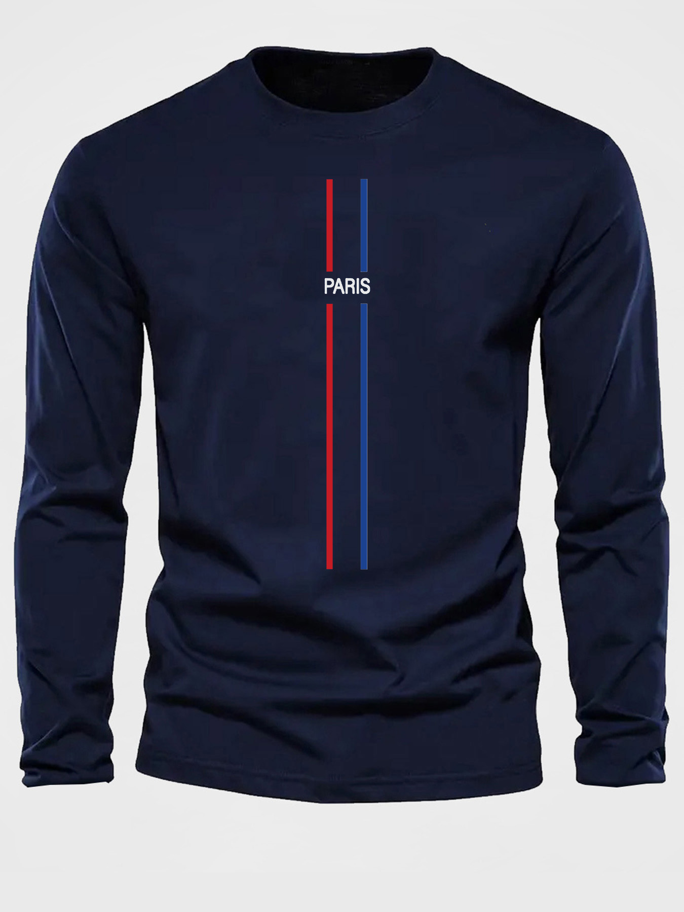 เสื้อยืดแขนยาวคอกลมผู้ชาย ผ้าฝ - Men'S Fashion T Shirts บทวิจารณ์และราคา