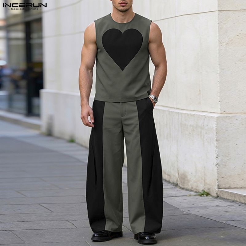 INCERUN ชุดผู้ชายเสื้อกล้ามแขน - Mens Fashion Summer บทวิจารณ์และราคา