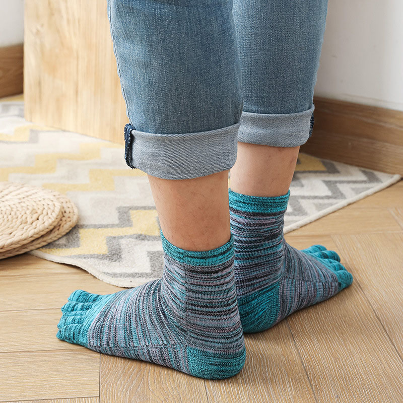 1/5 คู่ Man สีสัน Toe Happy ถุ - Socks Ankle Men บทวิจารณ์และราคา