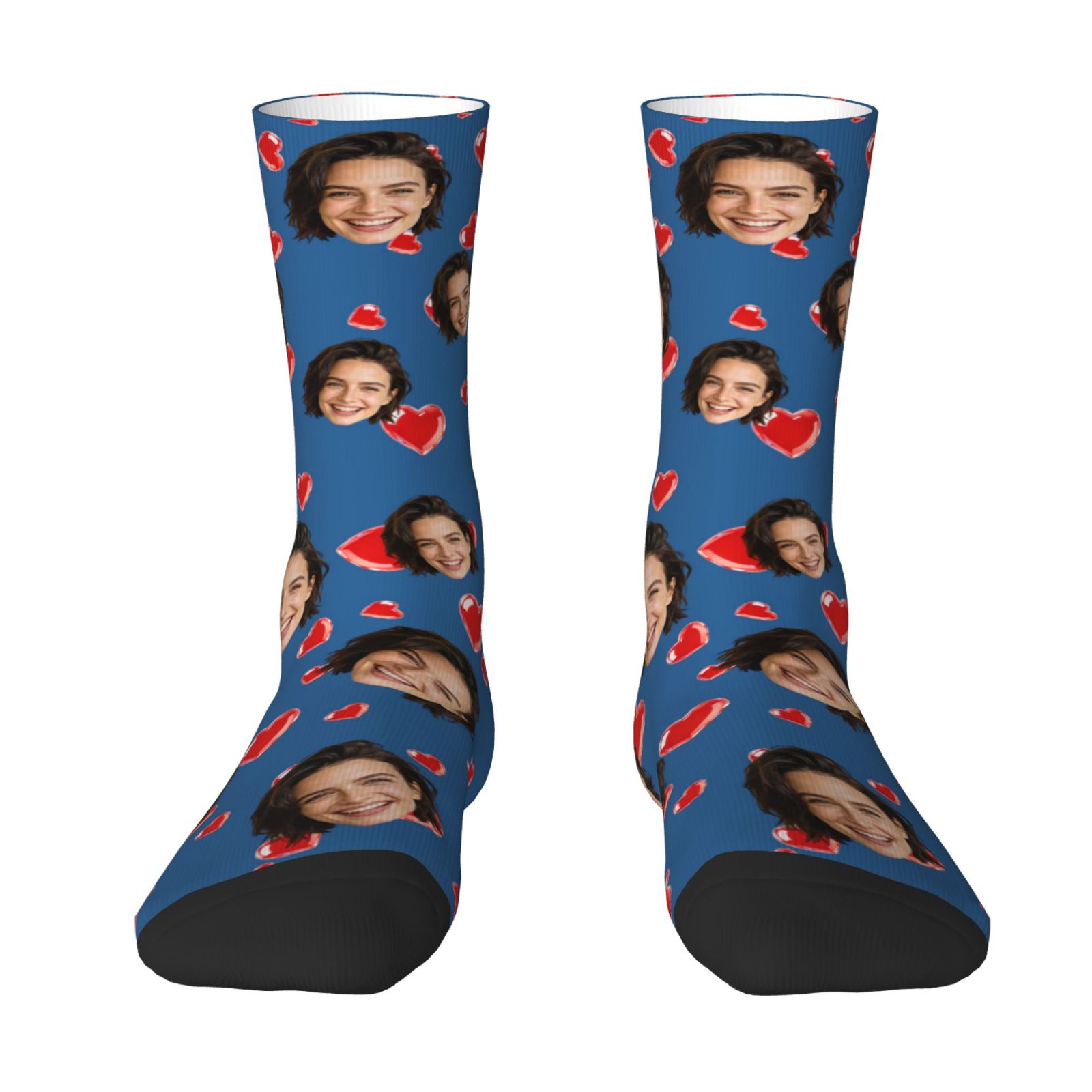 ถุงเท้าพิมพ์ลายรูปหน้าคนแบบกำห - Socks Ankle Men บทวิจารณ์และราคา