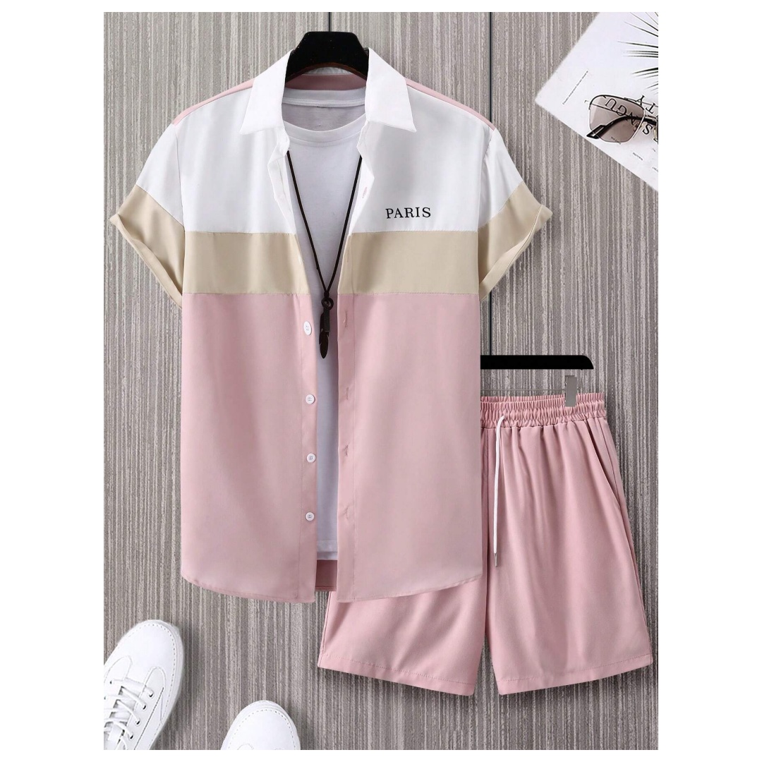 ชุดแฟชั่นผู้ชาย สีน้ำเงินและขา - Mens Fashion Clothes บทวิจารณ์และราคา