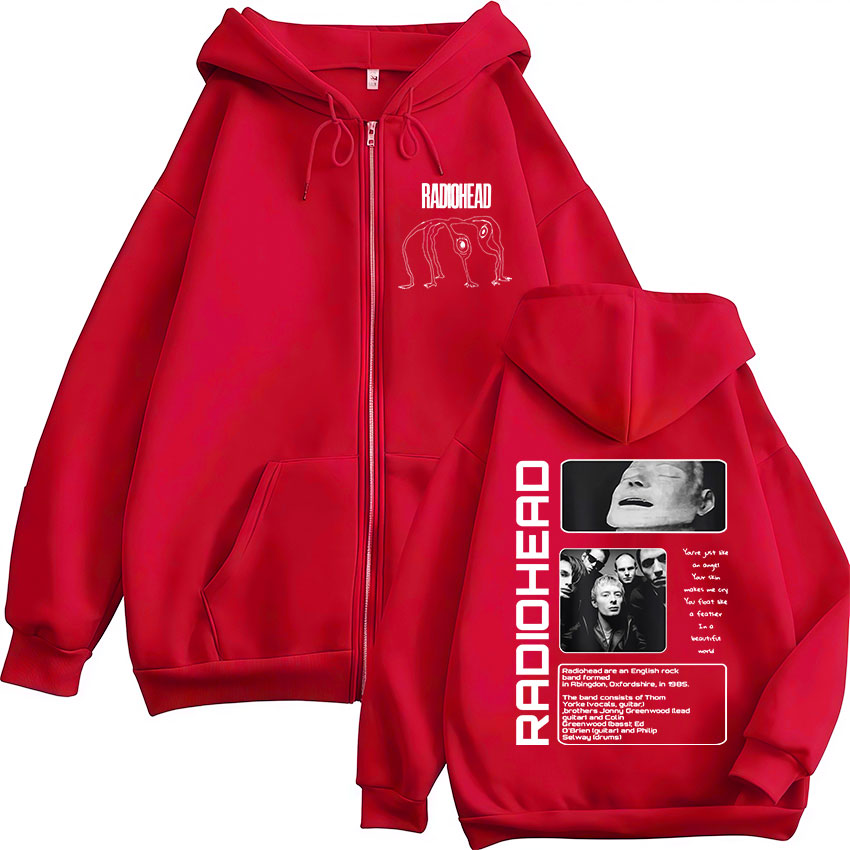 เสื้อฮู้ดซิปวงร็อคเรดิโอเฮด ดี - Mens Fashion Zip Up Hoodies บทวิจารณ์และราคา