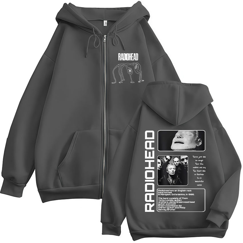 เสื้อฮู้ดซิปวงร็อคเรดิโอเฮด ดี - Mens Fashion Zip Up Hoodies บทวิจารณ์และราคา